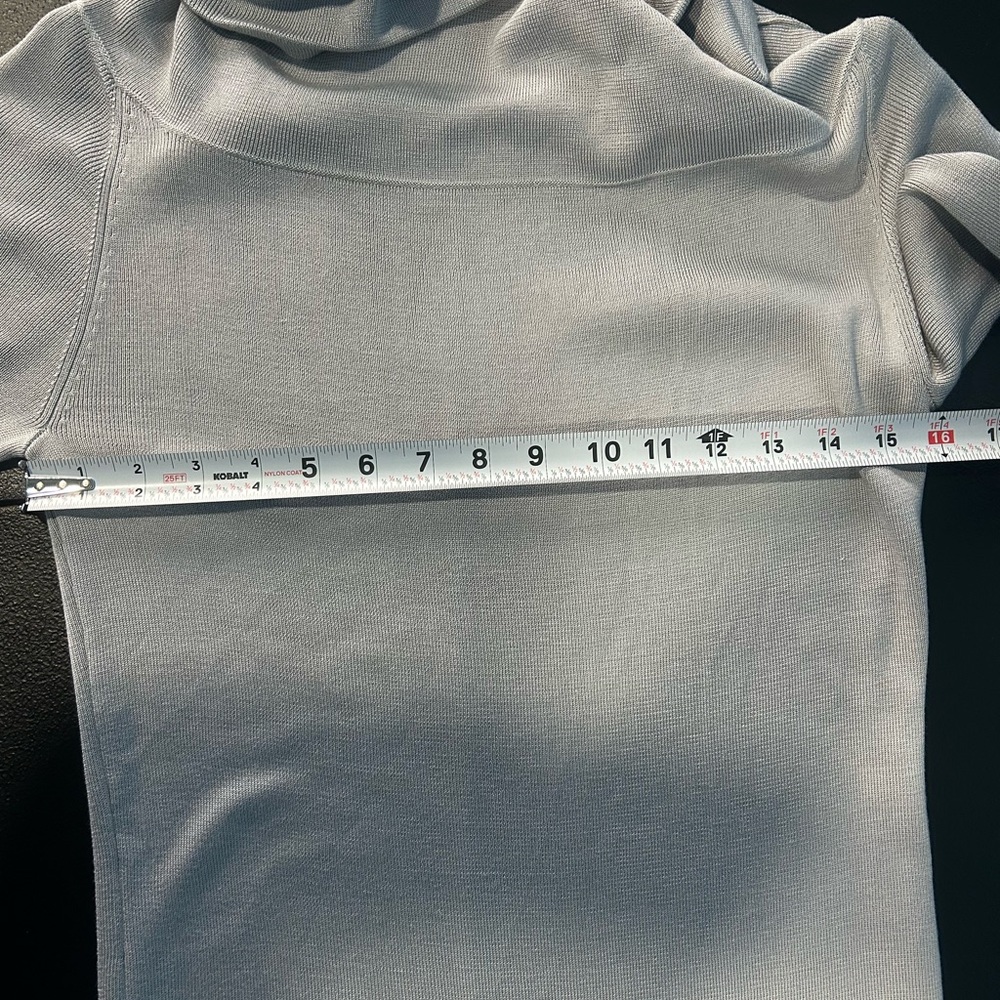 MM Lafleur The Lalita Dress Silver Gray Silk Jersey Knit Midi Slit Dress Small - Picture 8 of 9
